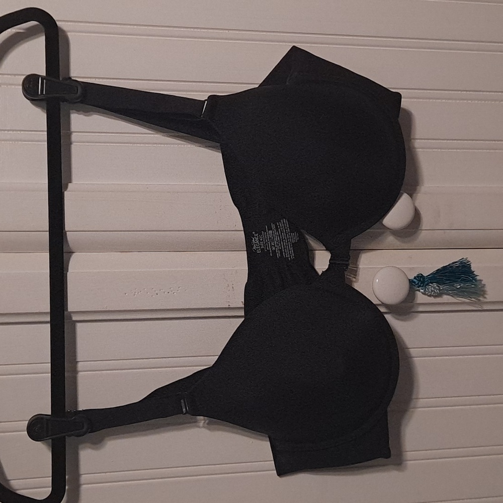 New York Elegance Black Label front closure Black bra size 42C